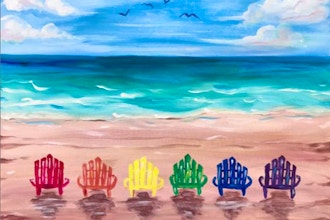 Virtual Paint Nite: Rainbow Beach Chairs (Ages 6+)
